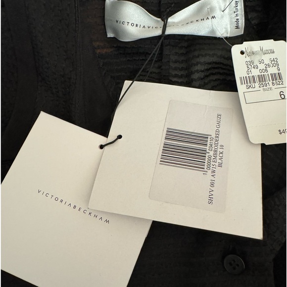 NWT Victoria Beckham Black Button Down blouse - Picture 4 of 6